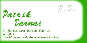 patrik darnai business card